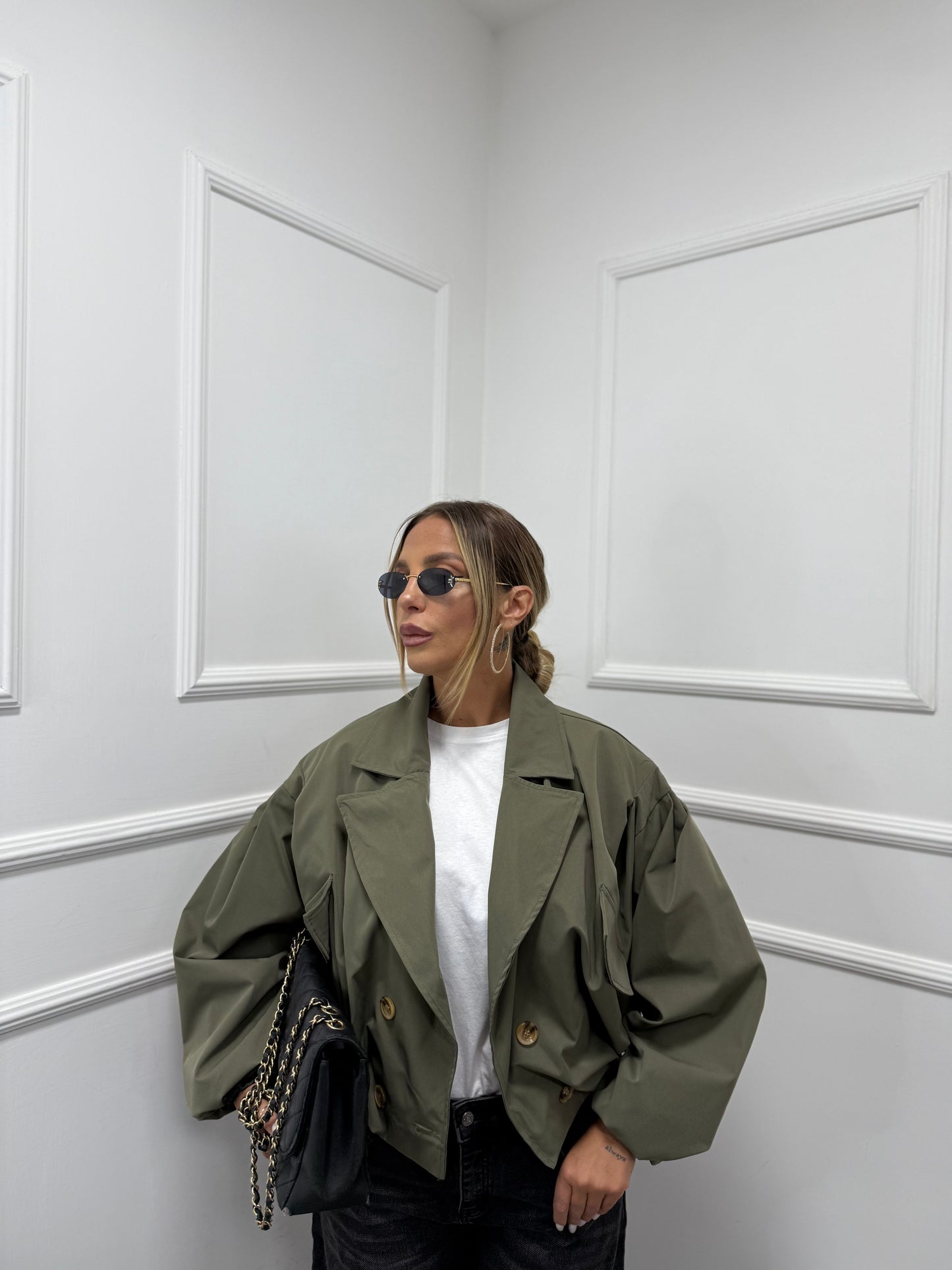 Trench crop Curvy Viral verde 485