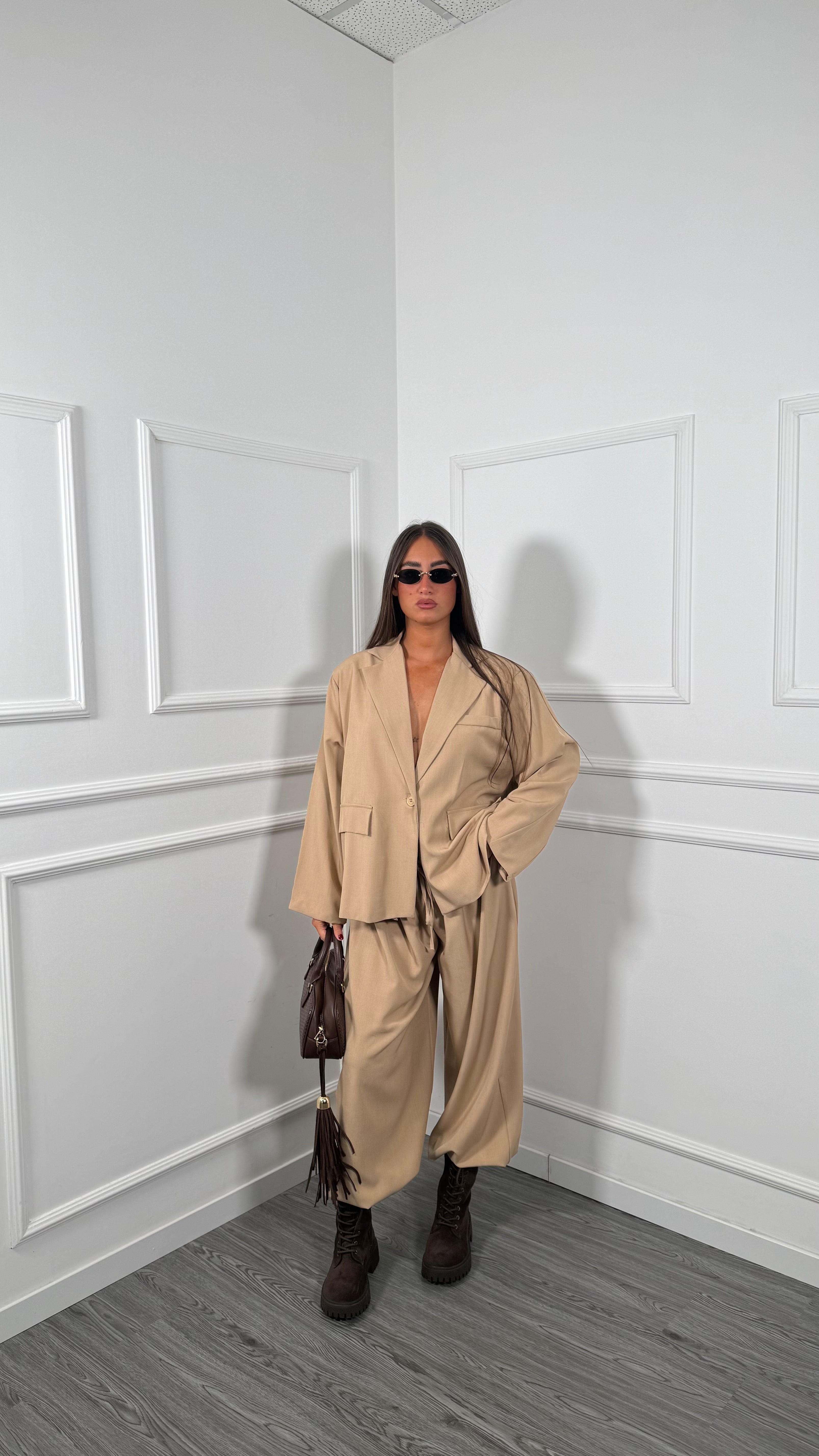 Tailleur balloon Honey camel 432