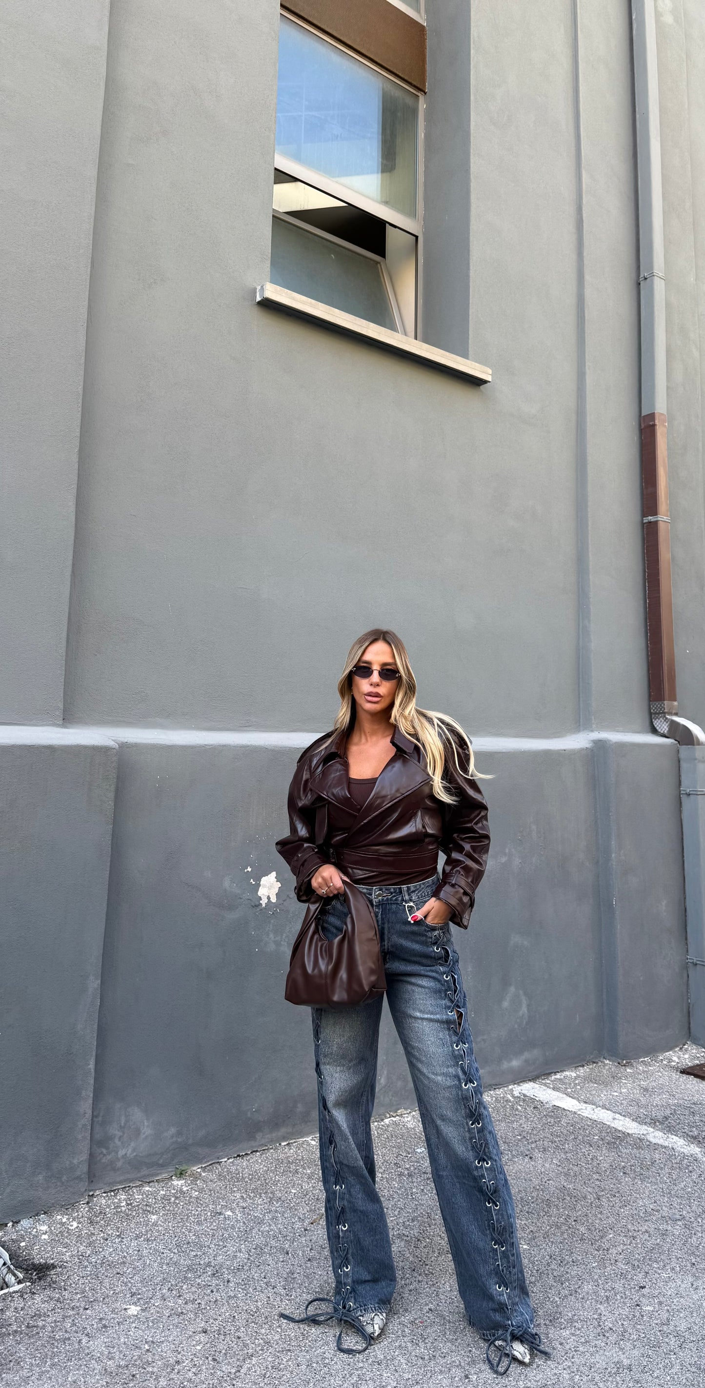 Jeans palazzo stringato Tokyo f27
