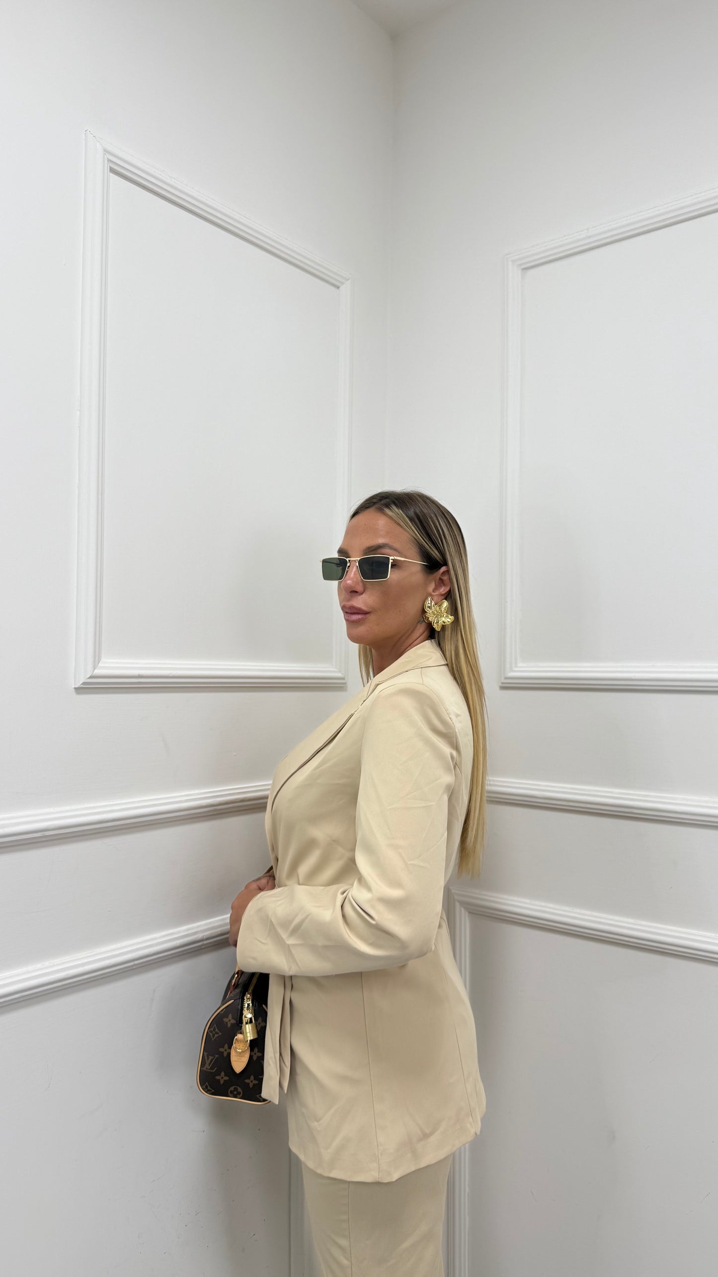 Tailleur con fusciacca Venice burro 8576