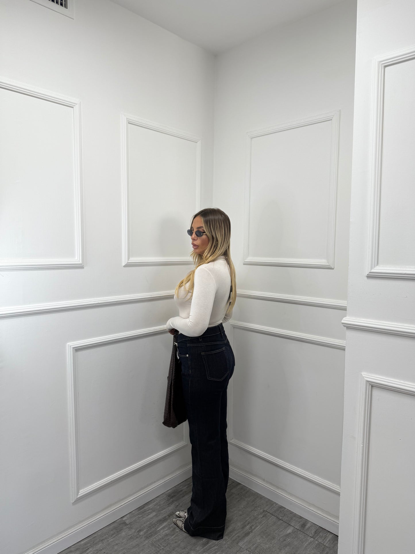 Jeans a zampa Dominique lavaggio zero f45