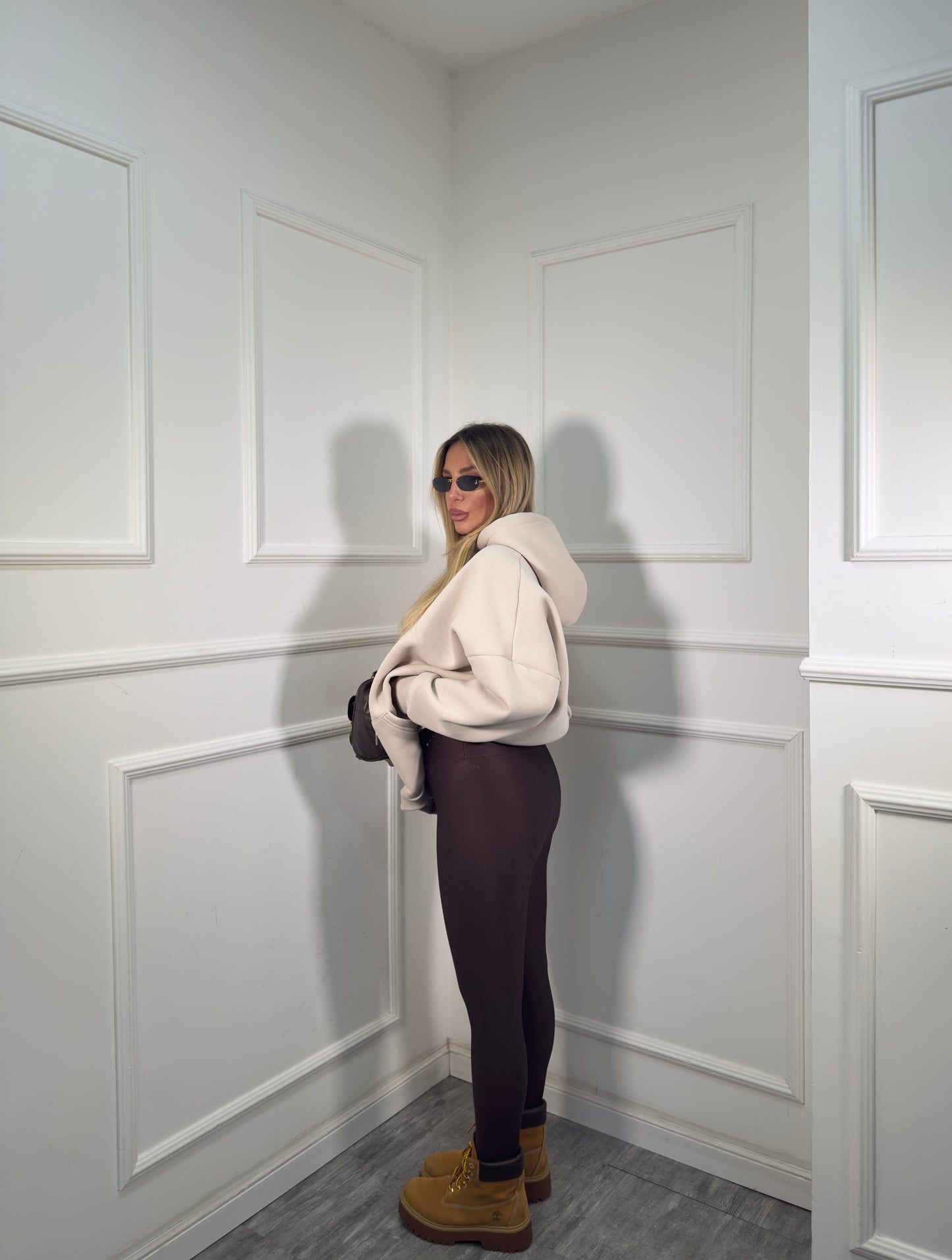 Leggins in lycra contenitivo cioccolato 30688