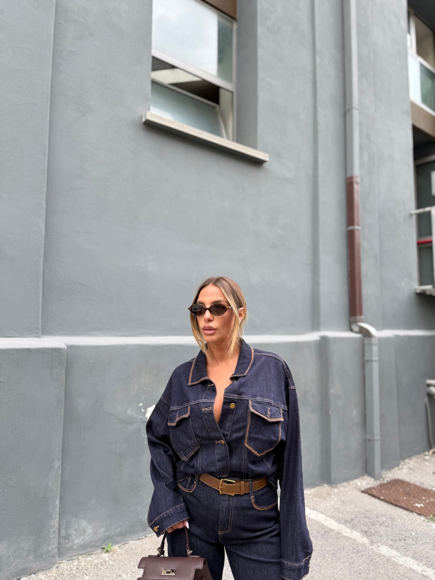 Coordinato in denim Rodriguez lavaggio zero f32373