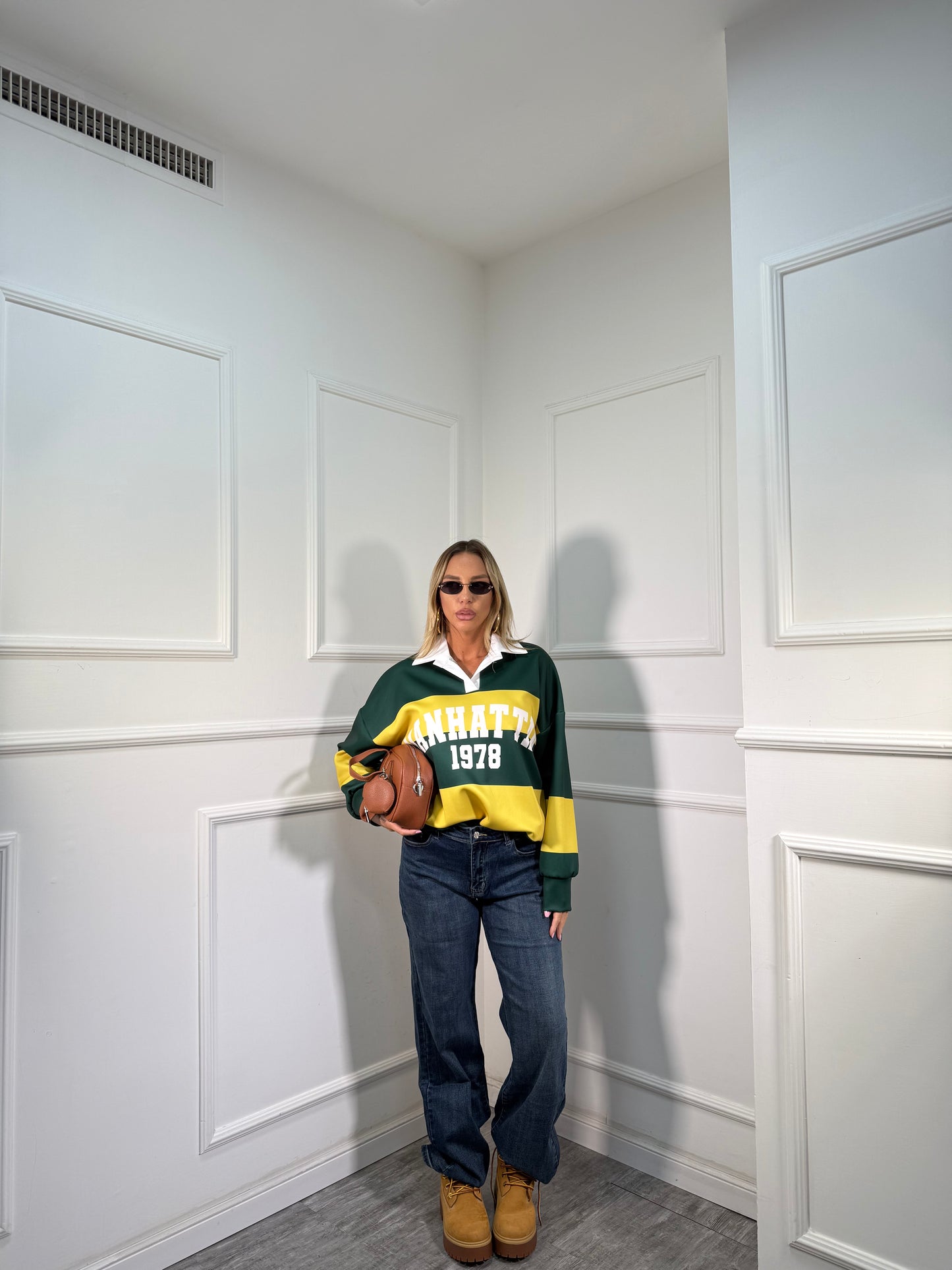 Jeans wide leg lavaggio scuro czp8197