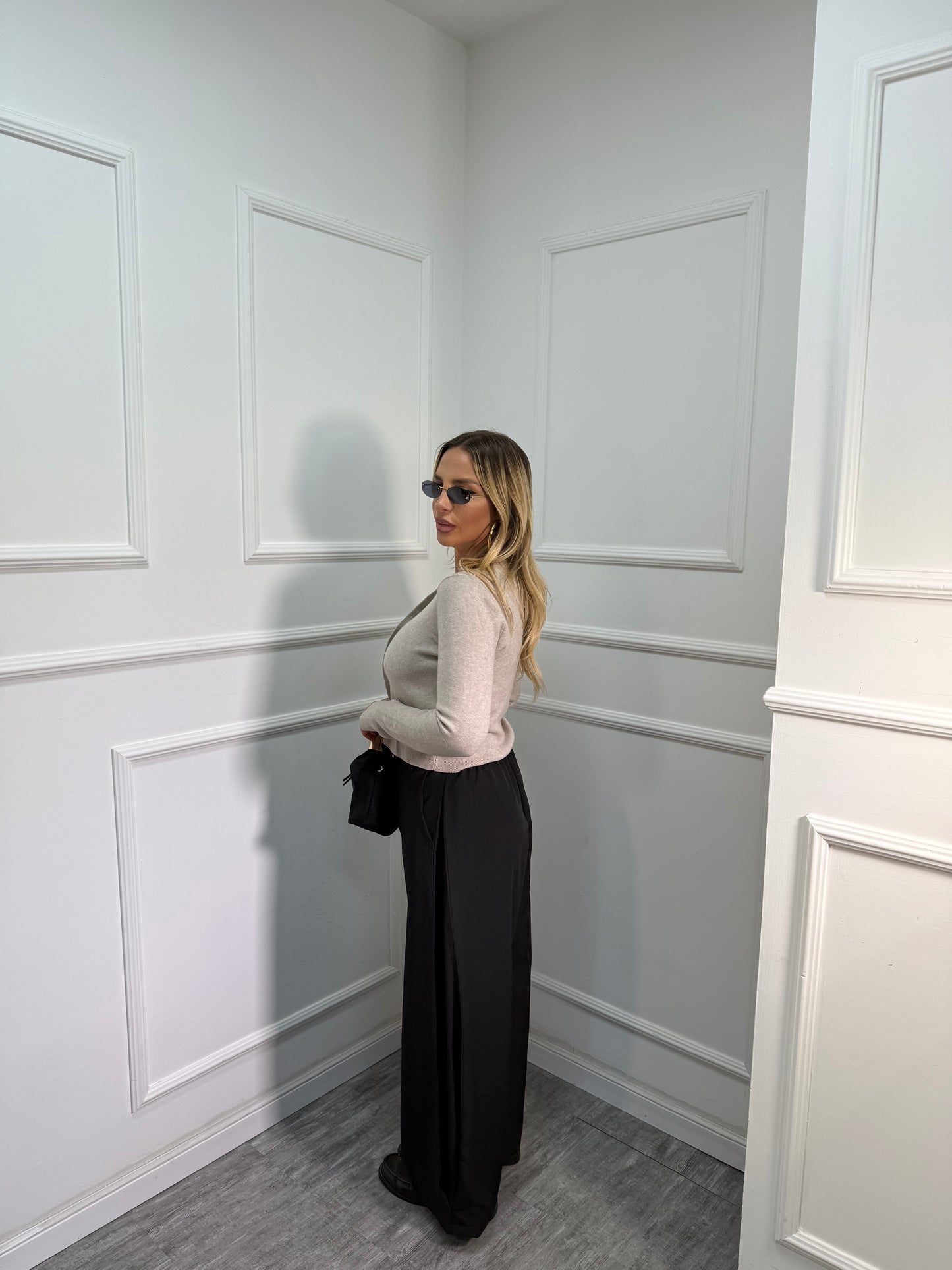 Pantaloni palazzo balloon Notting Hill nero m13356