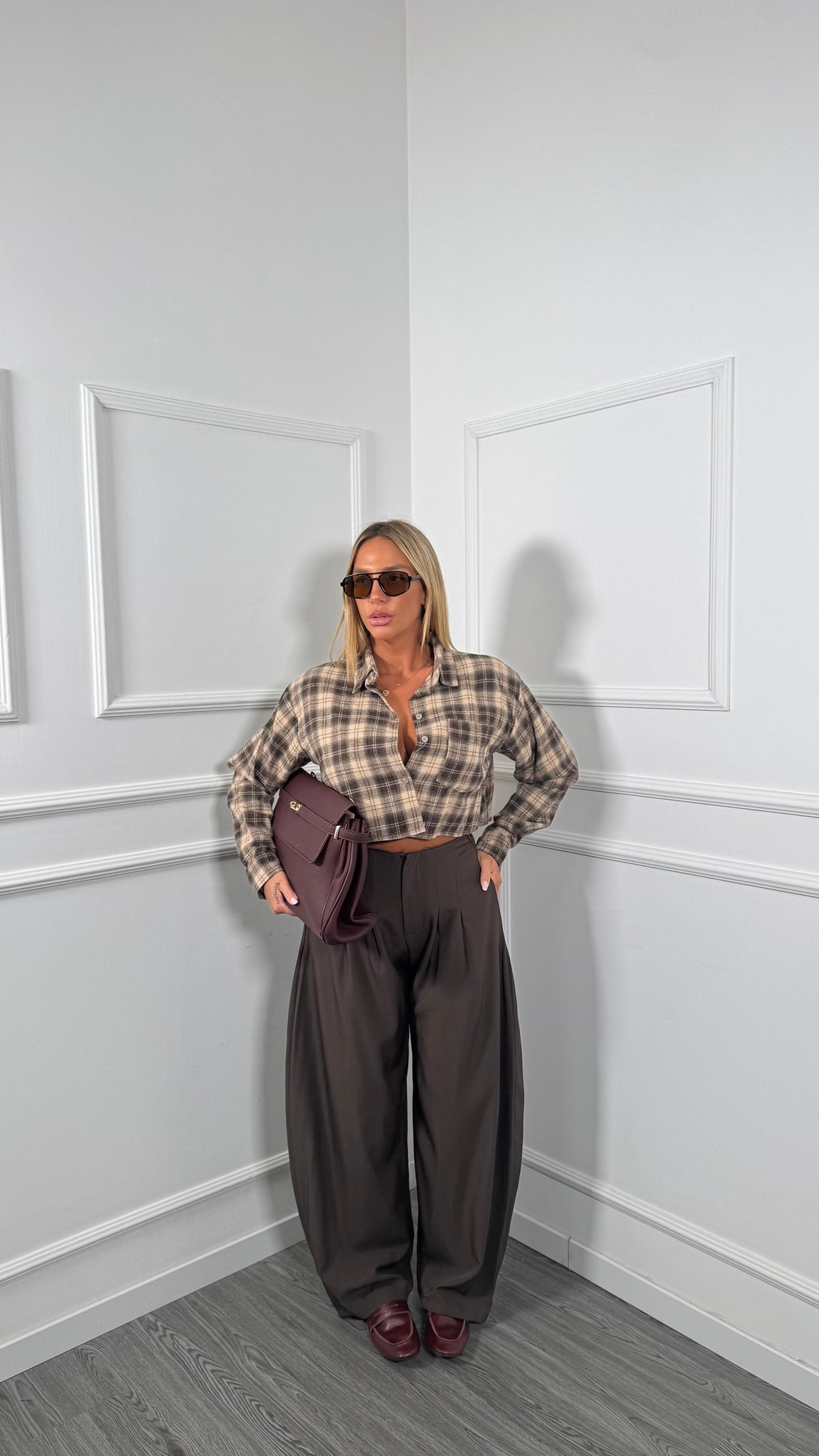 Pantaloni balloon Margaret cioccolato 66737