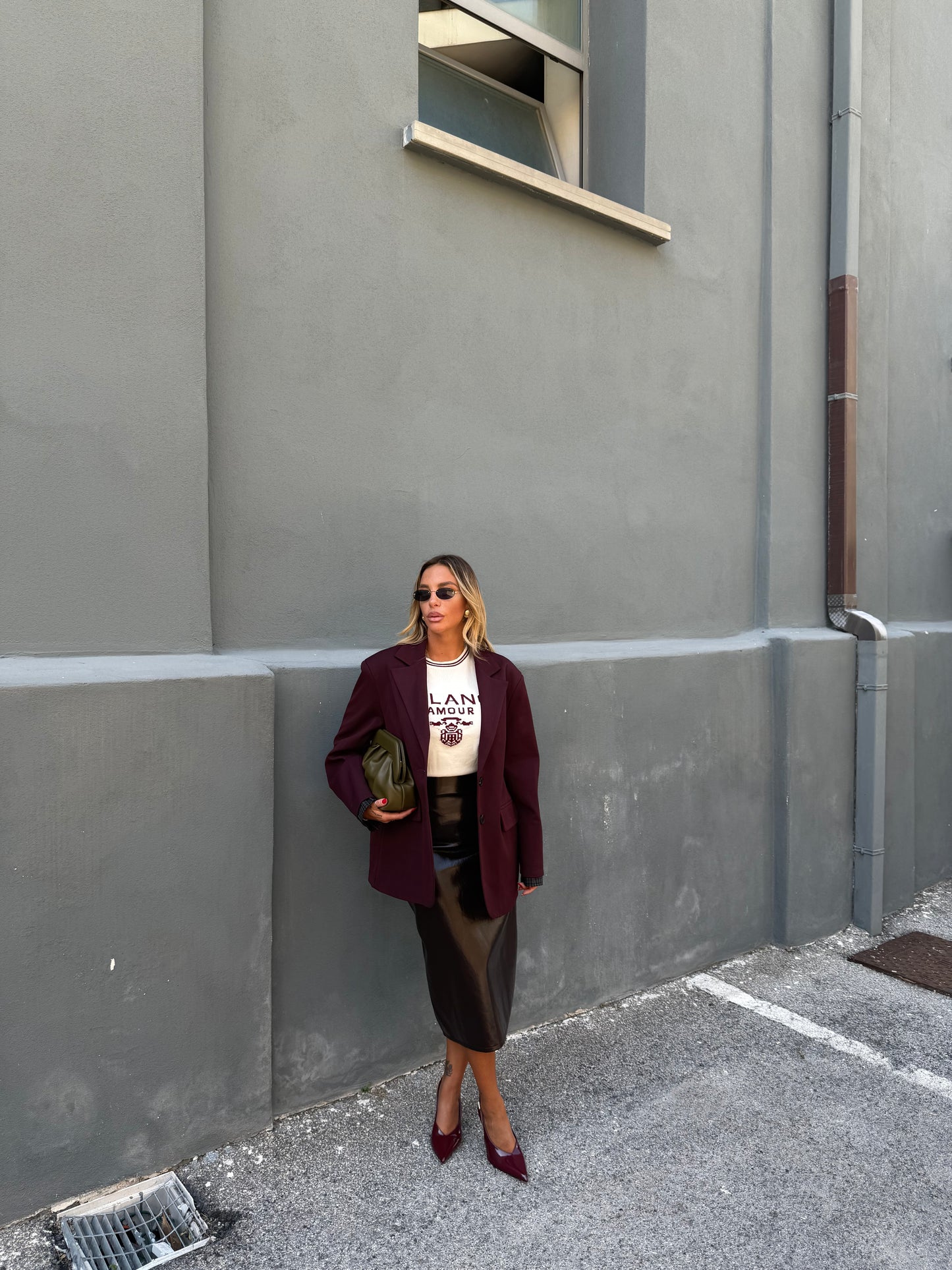 Longuette ecopelle martellata Miranda testa di moro