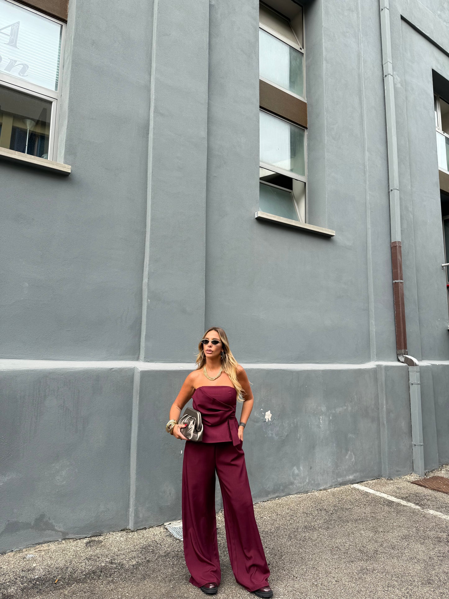 Coordinato Fryda bordeaux 6706