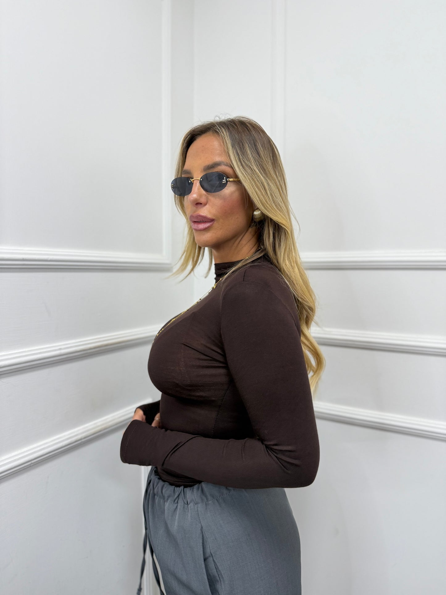 Maglia semivelata Light cioccolato 5255/24512