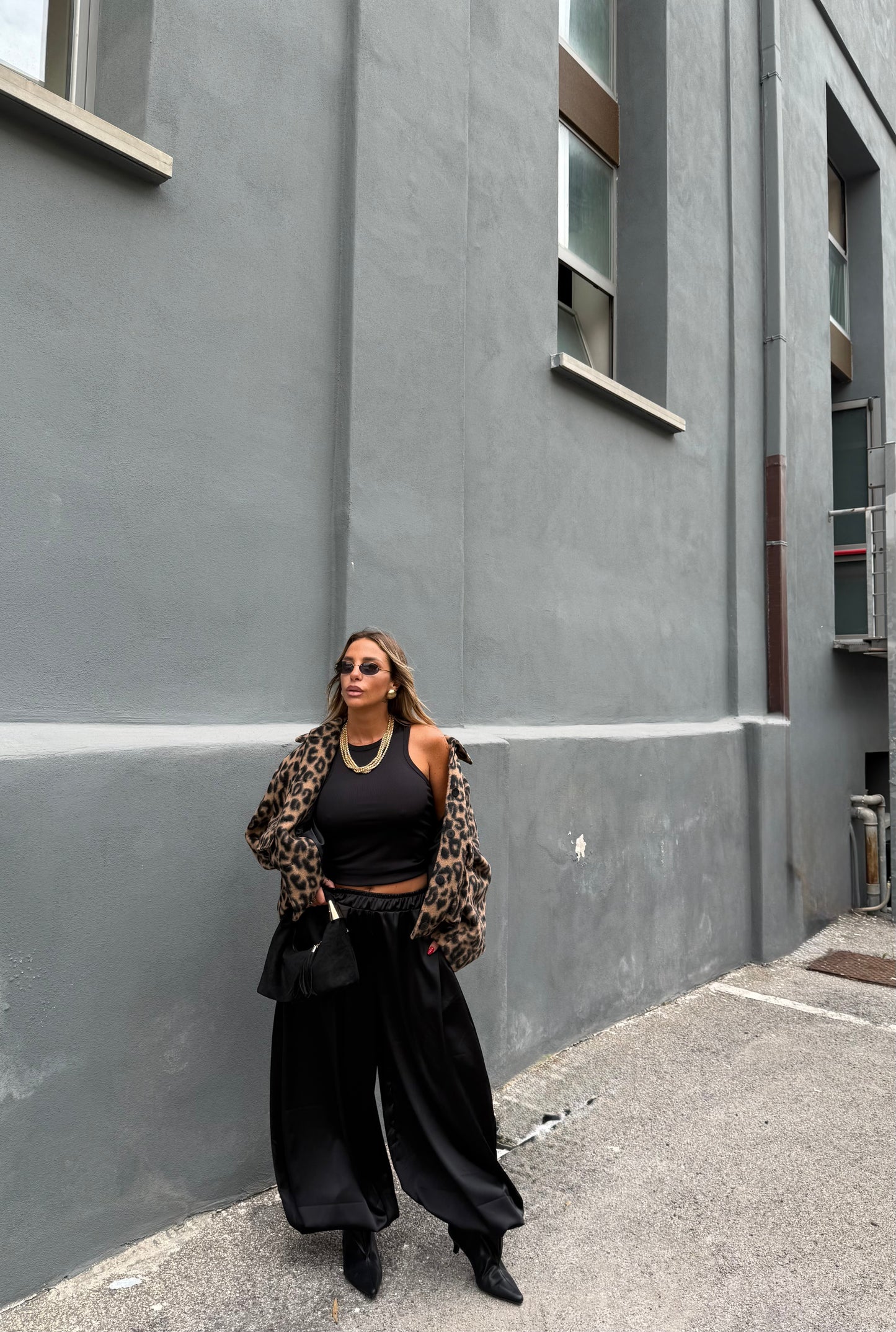 Giacca oversize in lana cotta maculata Cadillac by lumina l9386