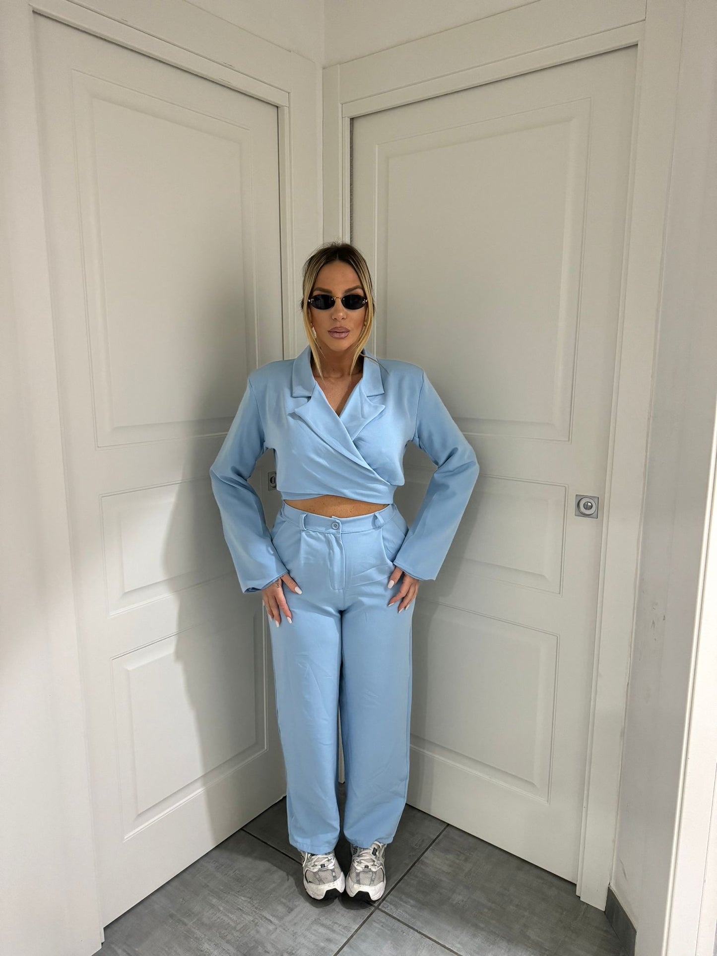 Tailleur janette azzurro