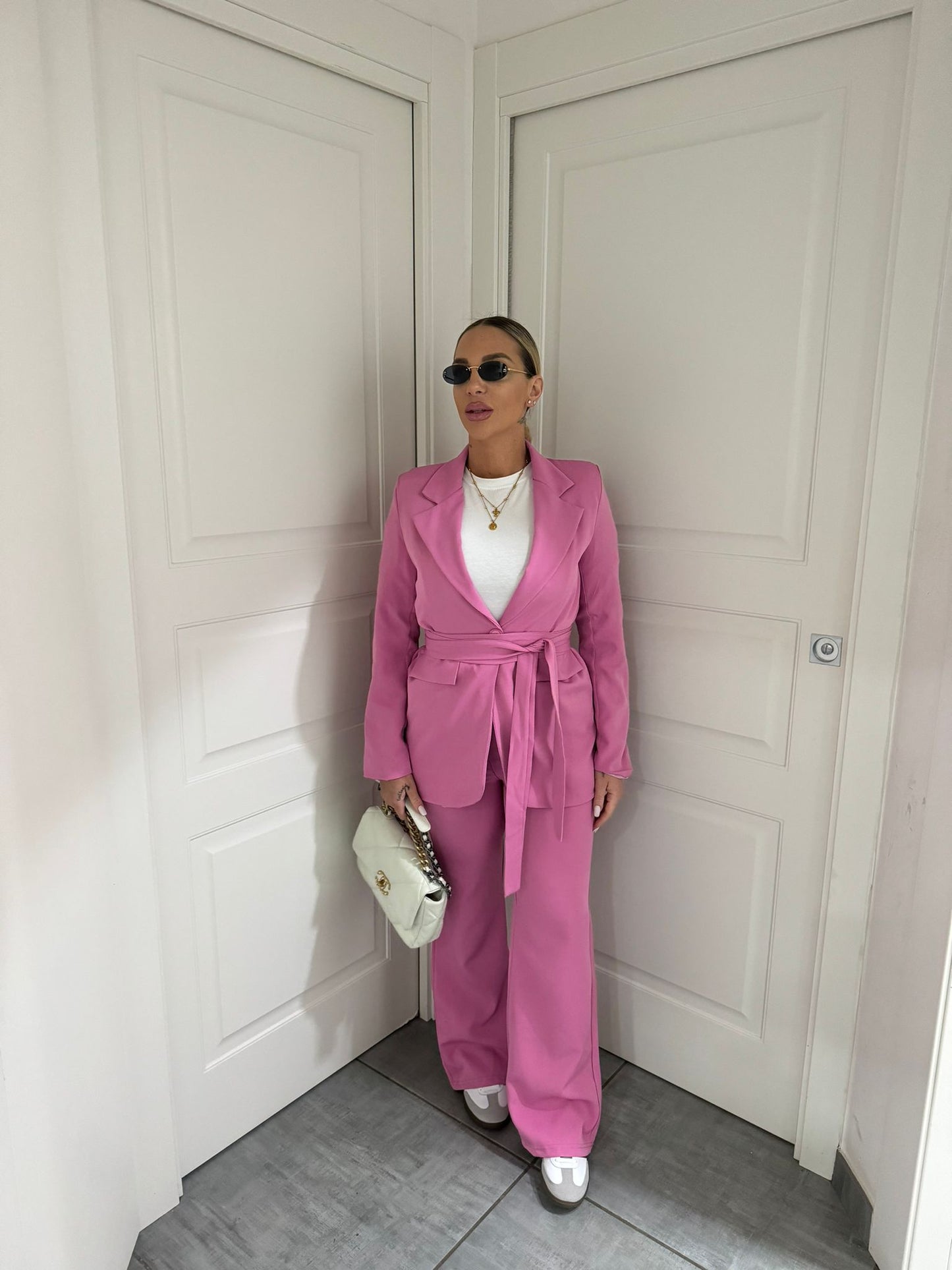 Tailleur fusciacca rosa