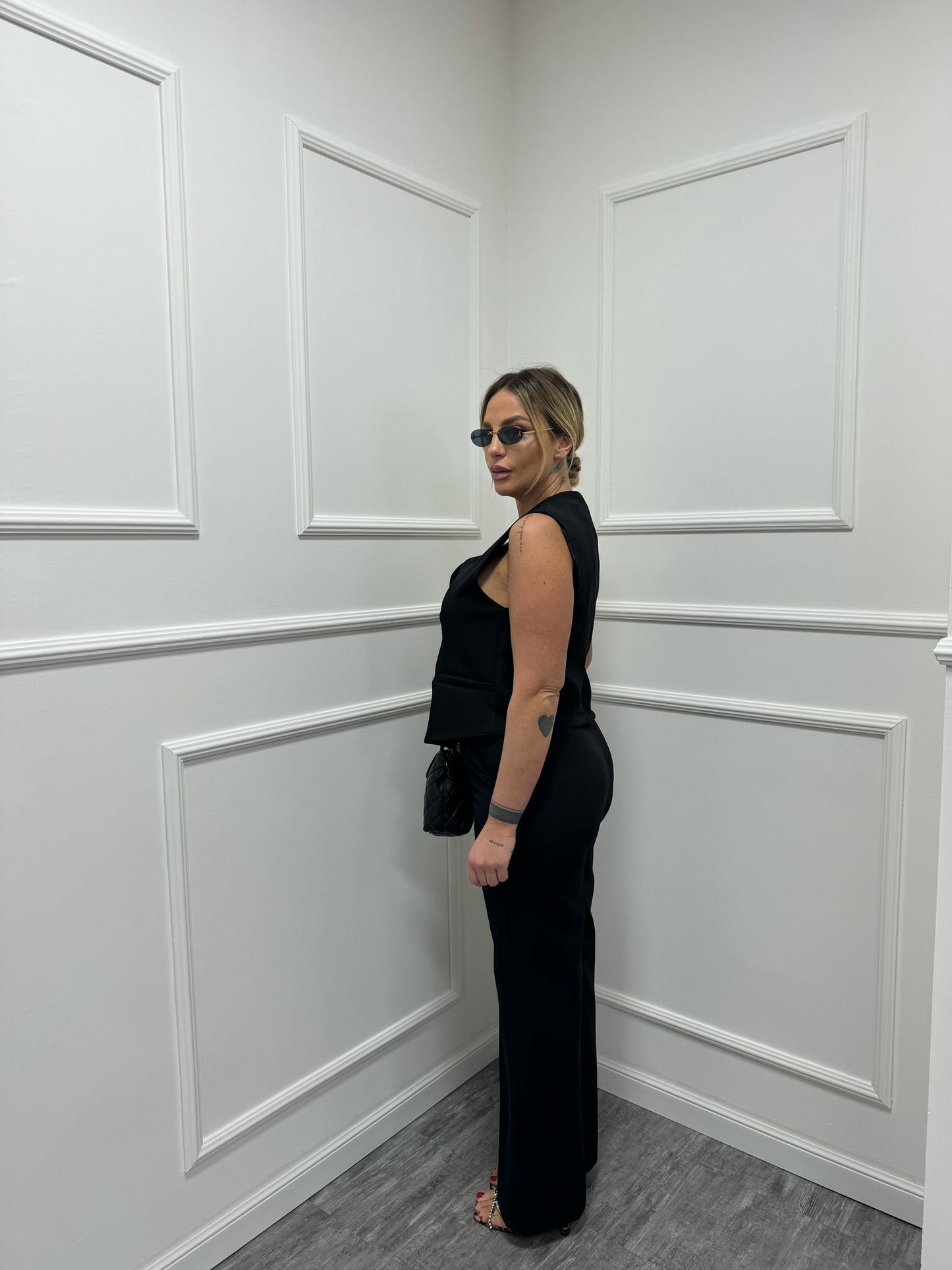 Tailleur gilet nero 12506