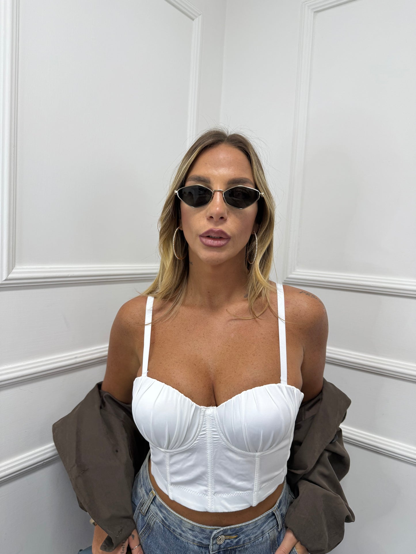 Bustier conchiglia bianco by monique j2098