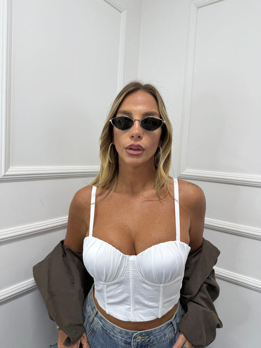 Bustier conchiglia bianco by monique j2098