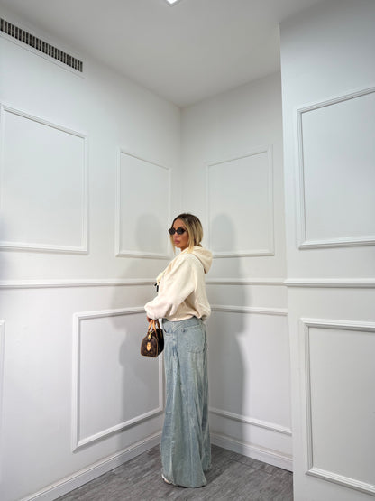 Jeans palazzone balloon lavaggio chiaro 80228