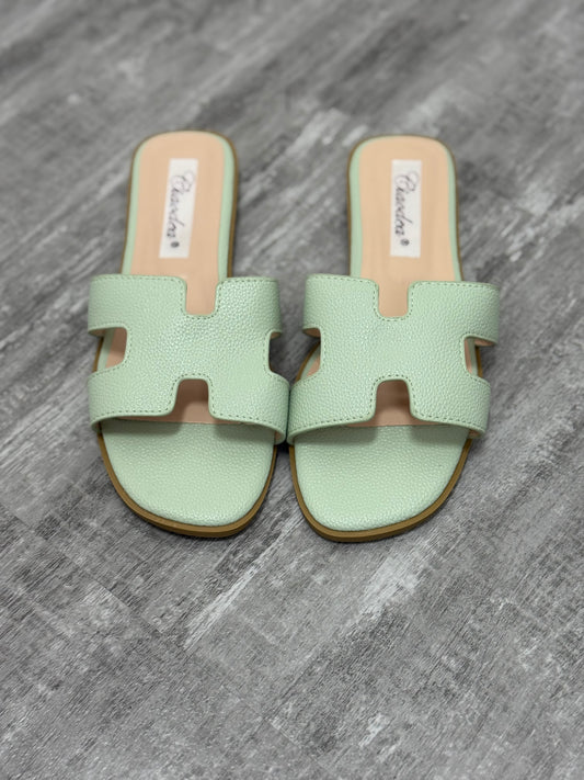 ciabatta Mood Hermès verde acqua 2N5F-P8583-07