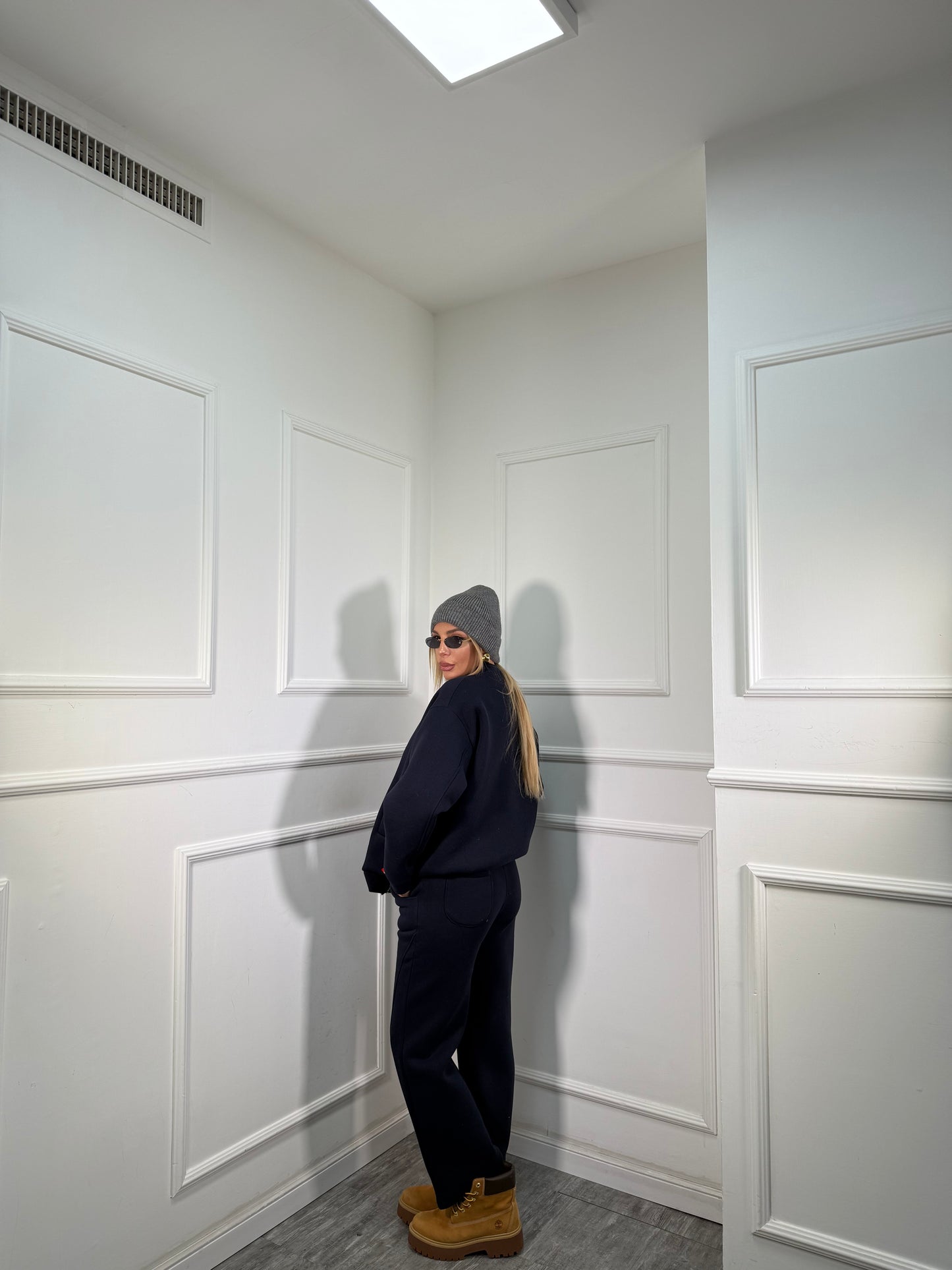 Coordinato tuta in pile Stoccolma blu 22663