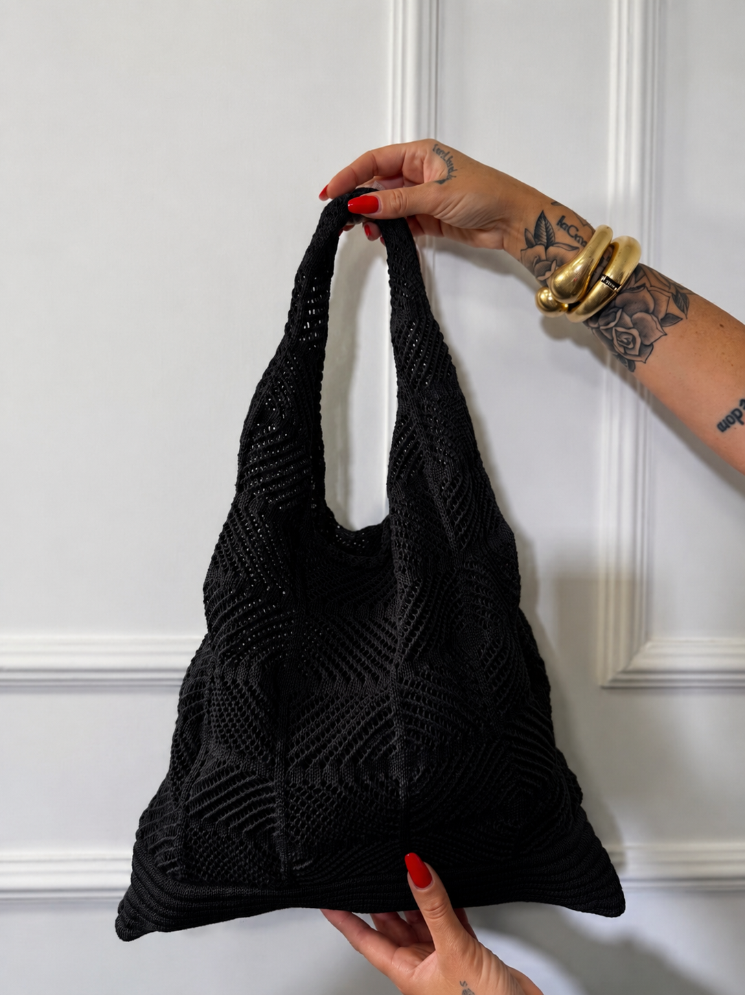Borsa traforata in macramè (vari colori)