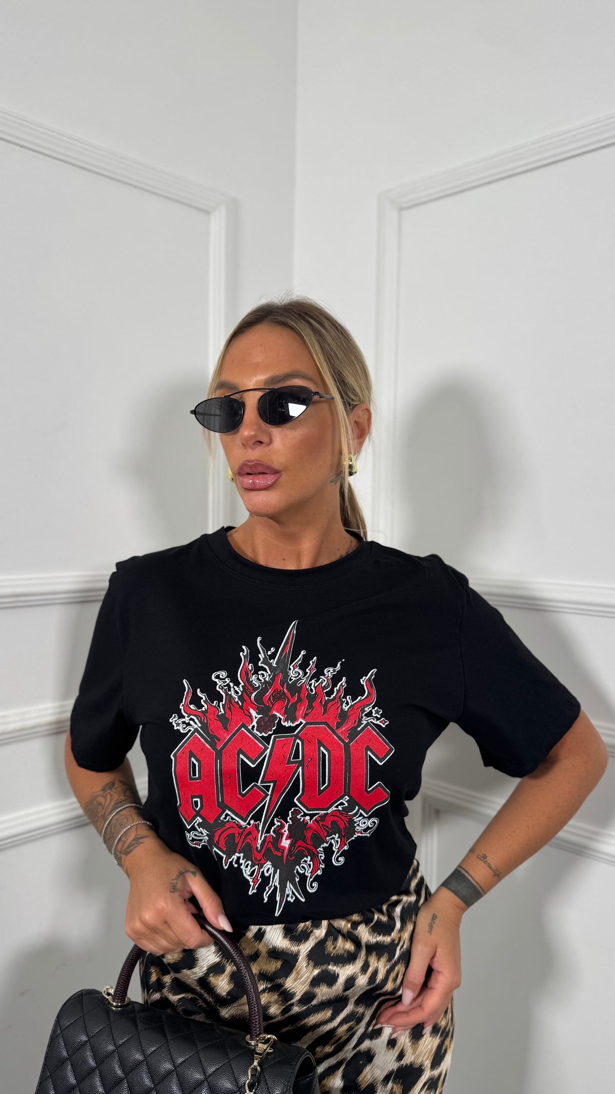 T-shirt in cotone Acdc nera