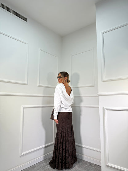 Longuette in pizzo Skim cioccolato go86056