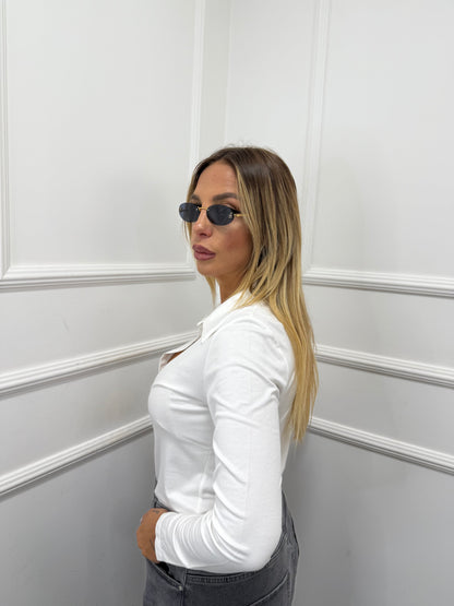 Polo in cotone Doremi 2.0 bianca 26611