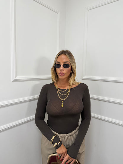 Maglia in Cashmere Life cioccolato 21808