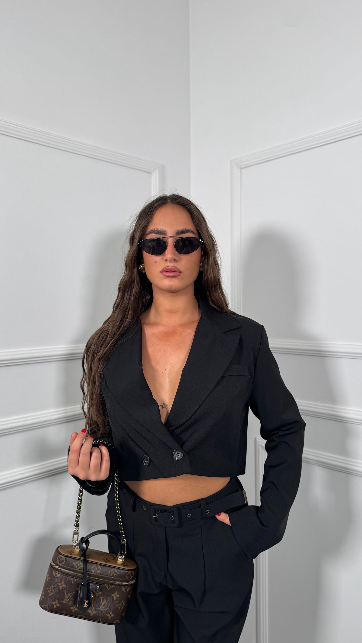 Tailleur con bermuda Florence nero 7207