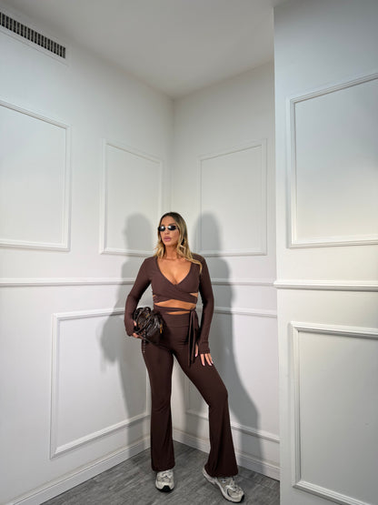 Coordinato in lycra Urban cioccolato 0001