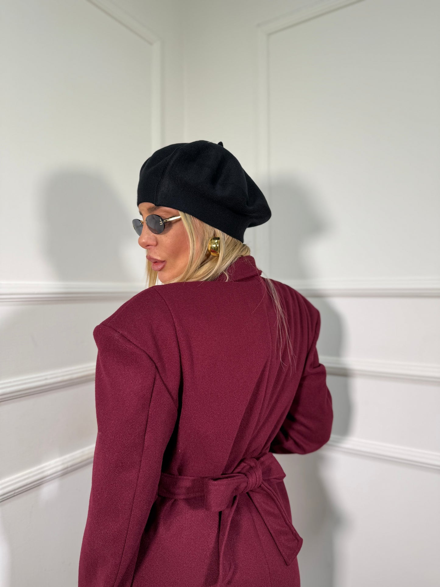 Cappotto misto lana Empire bordeaux 251631