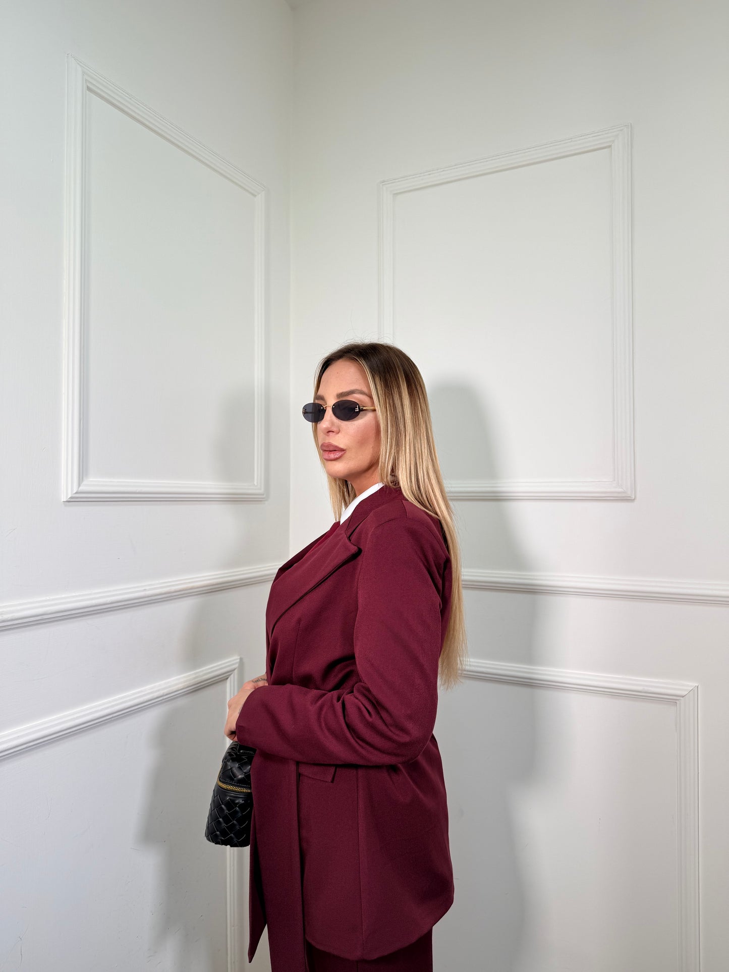 Tailleur con fusciacca Secret bordeaux 2612