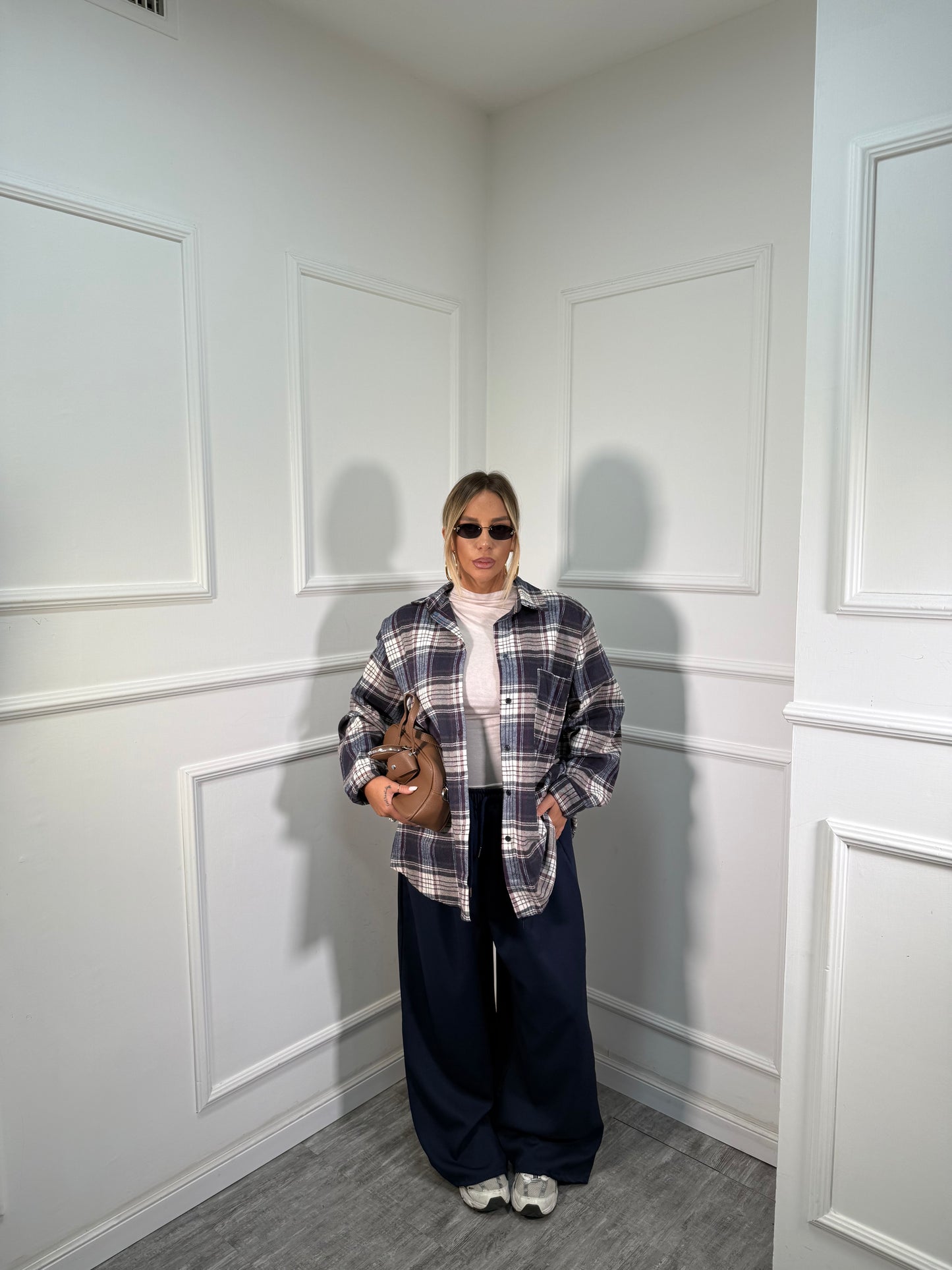 Pantaloni con coulisse Monday  blu dalla 46/52  51842