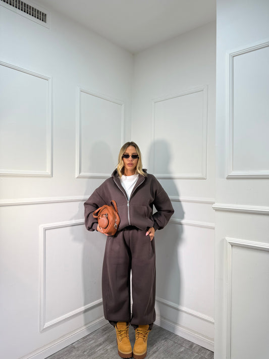 Coordinato in tuta Magnolia cacao by justwest 12601p