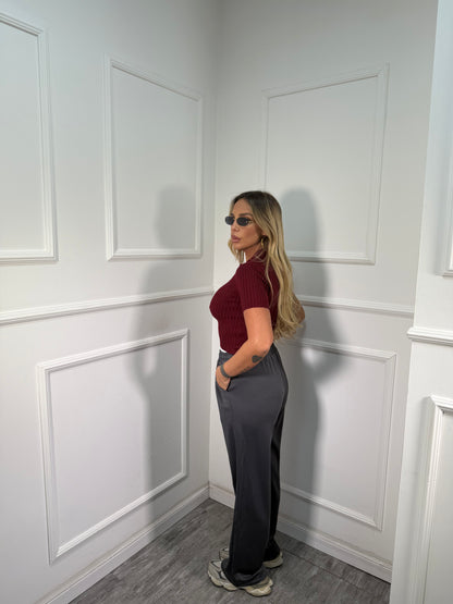 Pantaloni palazzo con boxer in pizzo (vari colori) vv96069