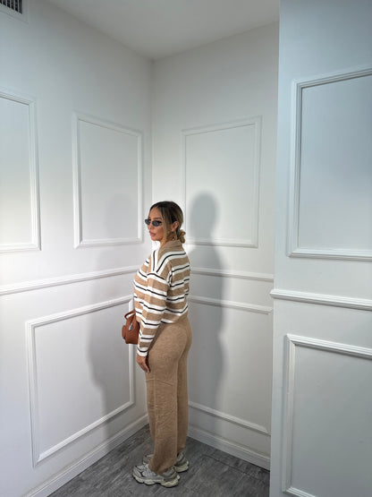 Coordinato lana rasata Butter camel 12526