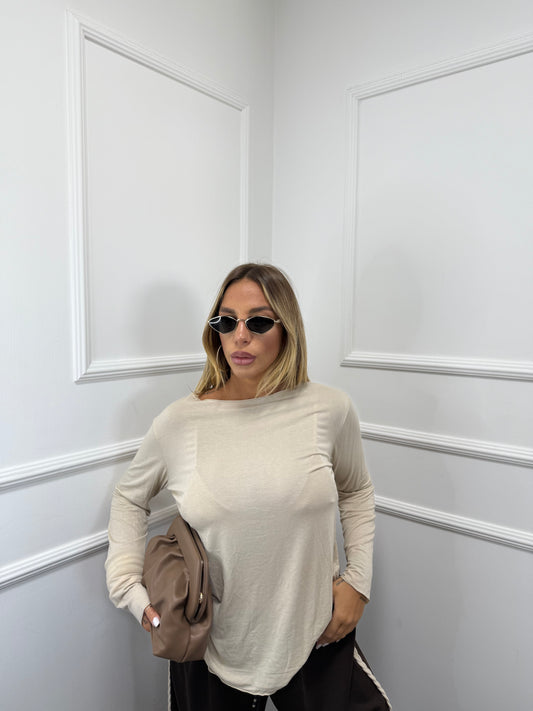 Shirt in Cashmere Curvy nude