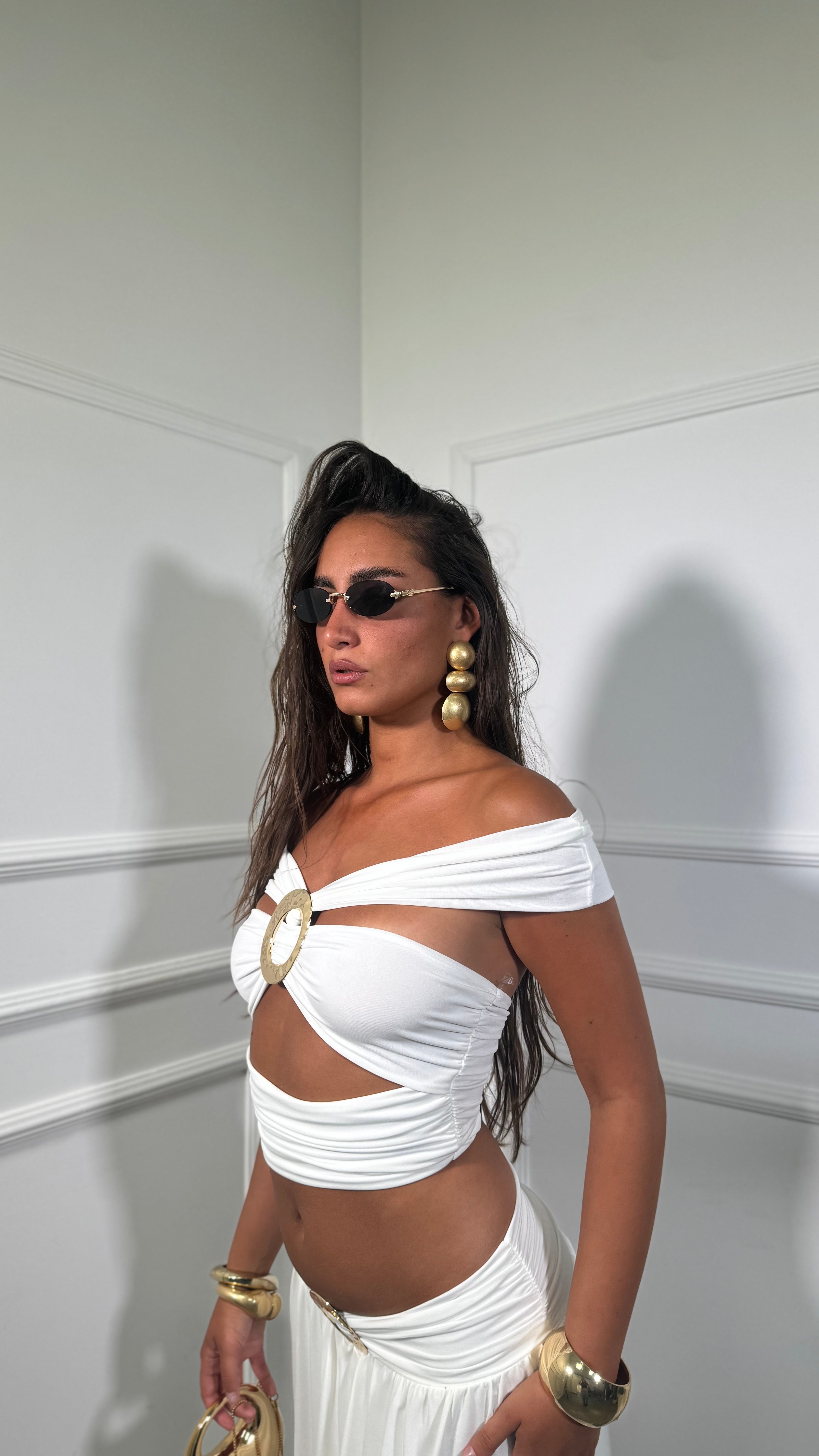 Coordinato in lycra Scorpios bianco 2515