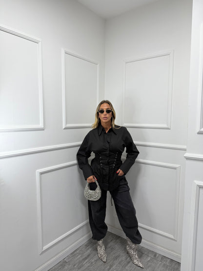 Jeans baggy Feeling nero kp306