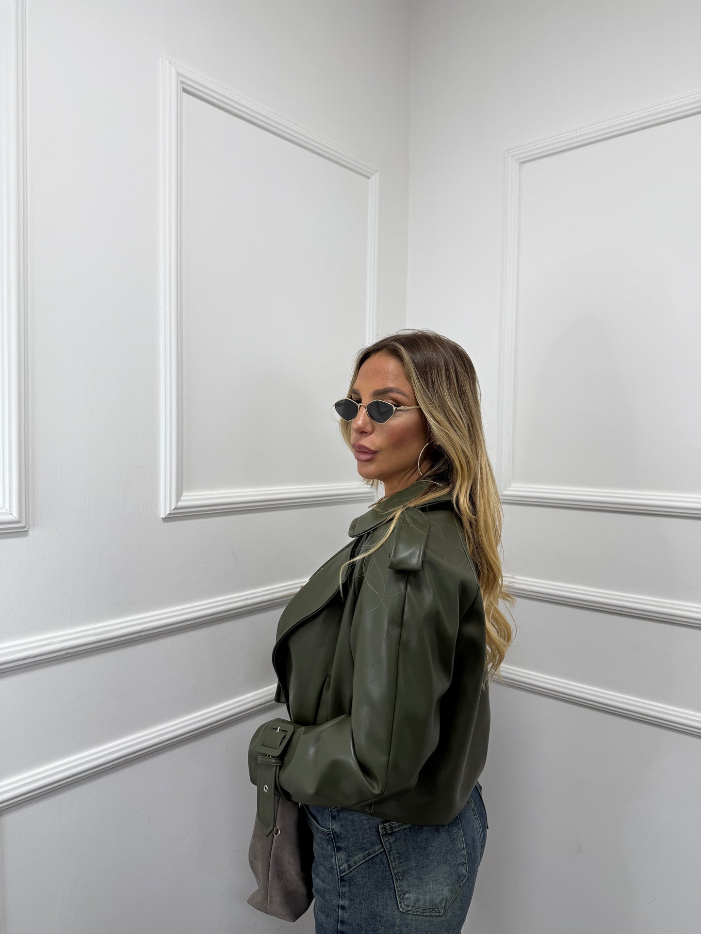 Trench crop ecopelle Harrow verde kiwi 87500