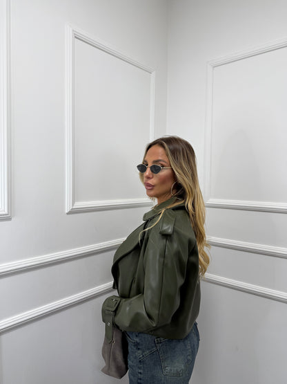 Trench crop ecopelle Harrow verde kiwi 87500