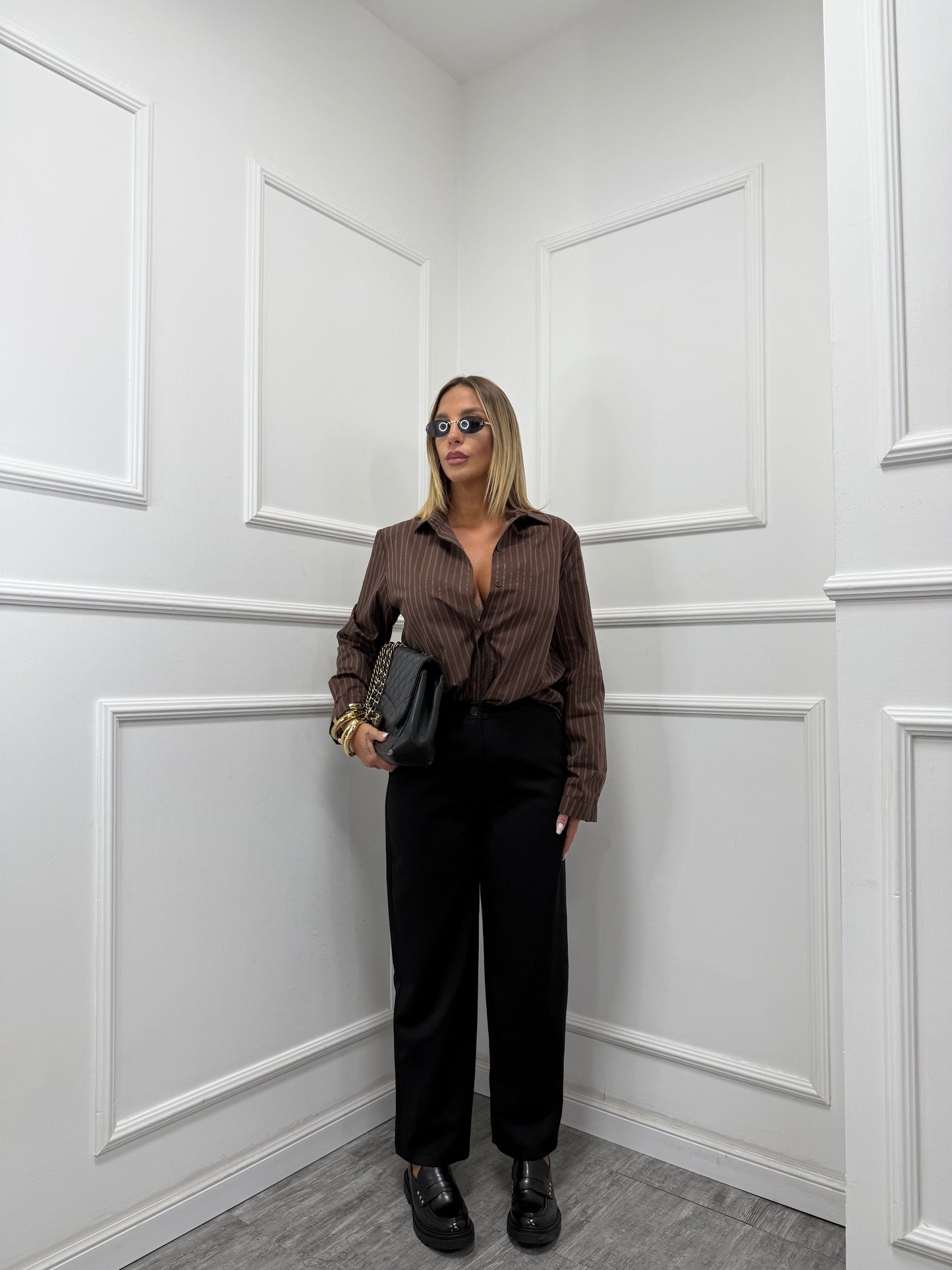 Pantaloni sigaretta Doremi nero 27690