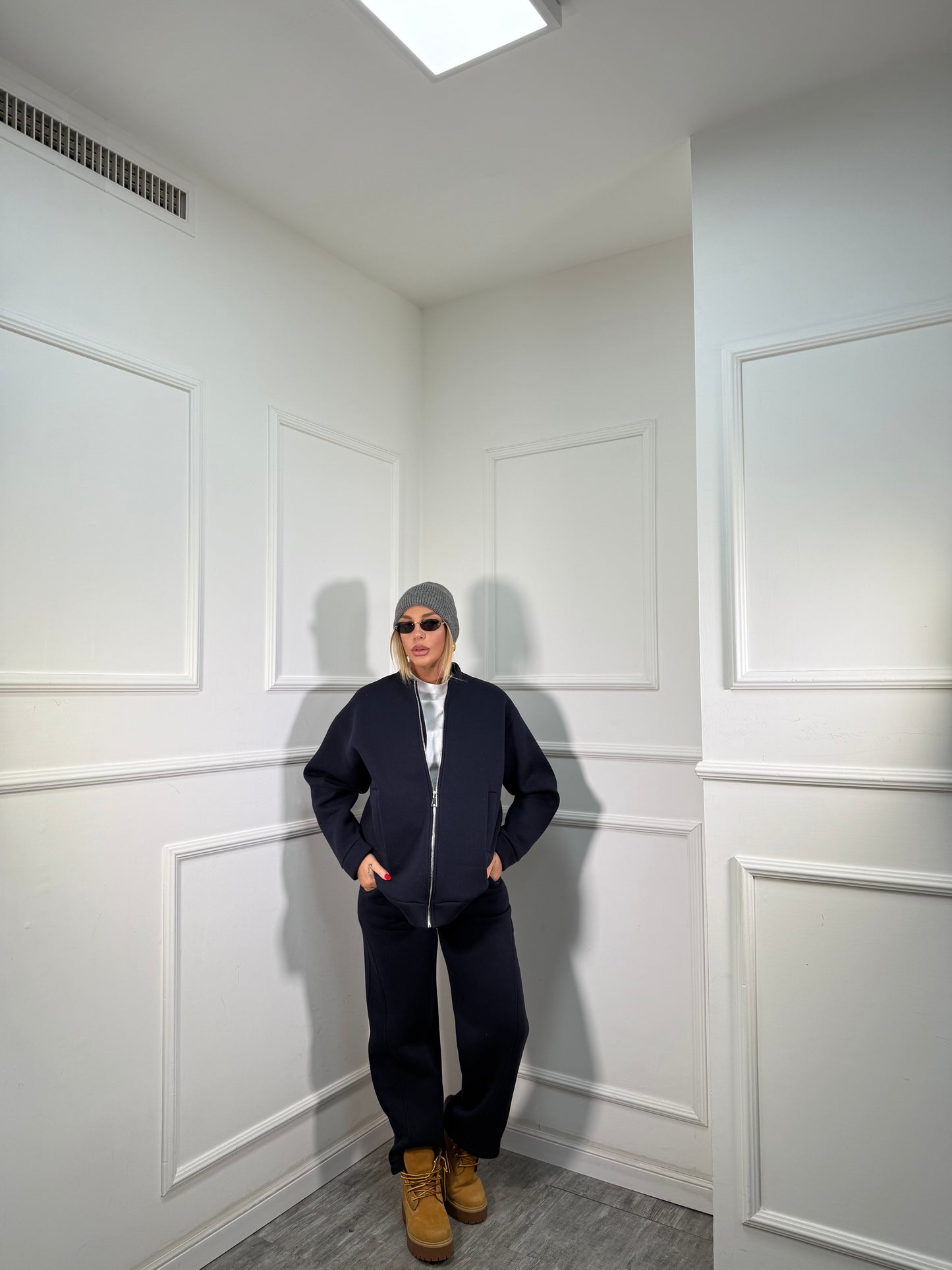 Coordinato tuta in pile Stoccolma blu 22663