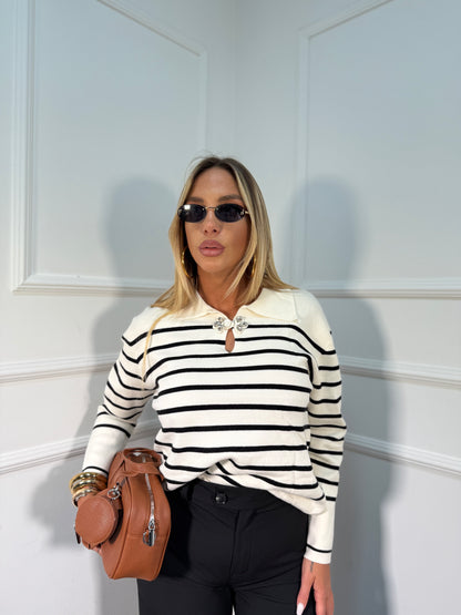 Maglioncino gioiello Lowe bianco zm22060