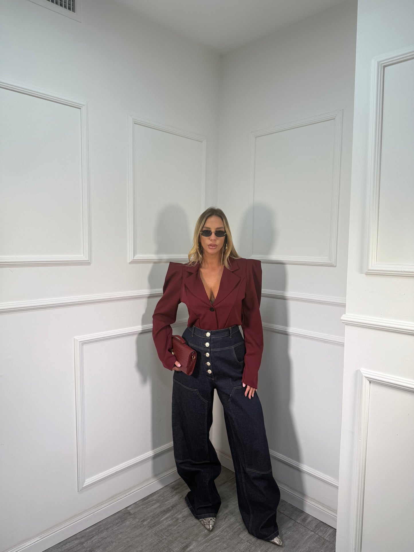 Jeans bustino vita alta Giselle lavaggio zero a26jp002