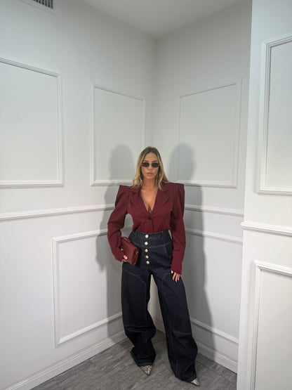 Jeans bustino vita alta Giselle lavaggio zero a26jp002