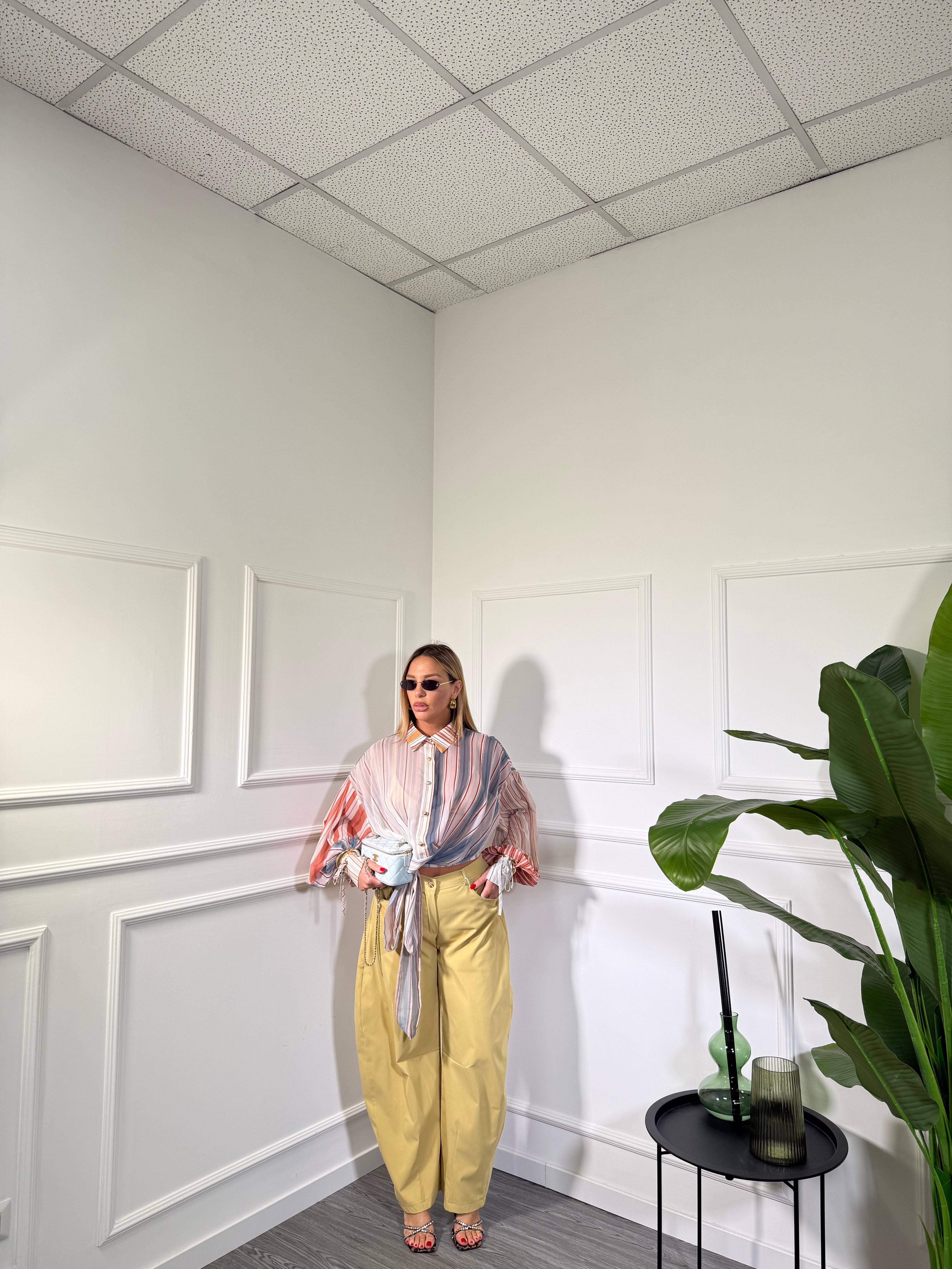 Pantaloni balloon Mara senape m13425