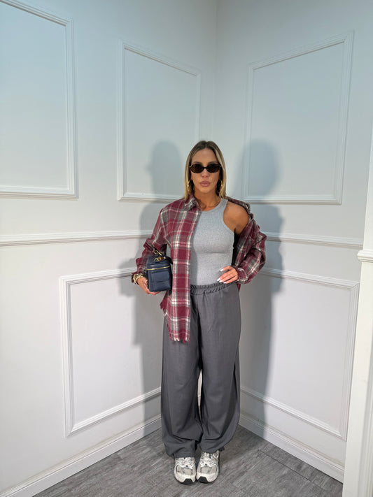 Pantaloni con coulisse sul fondo Low-Cost grigio 22022