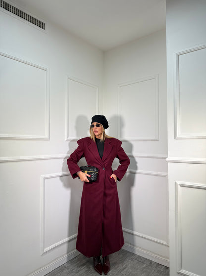 Cappotto misto lana Empire bordeaux 251631