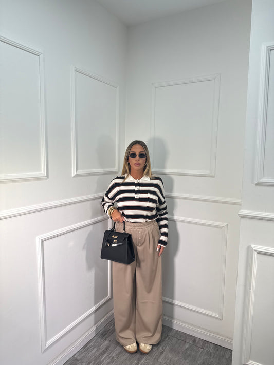 Pantaloni palazzo Holiday camel 21807