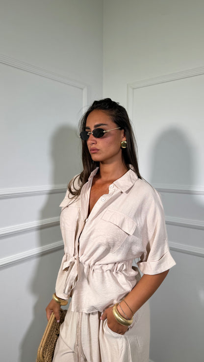 Coordinato in viscosa Kalimera beige Fe297